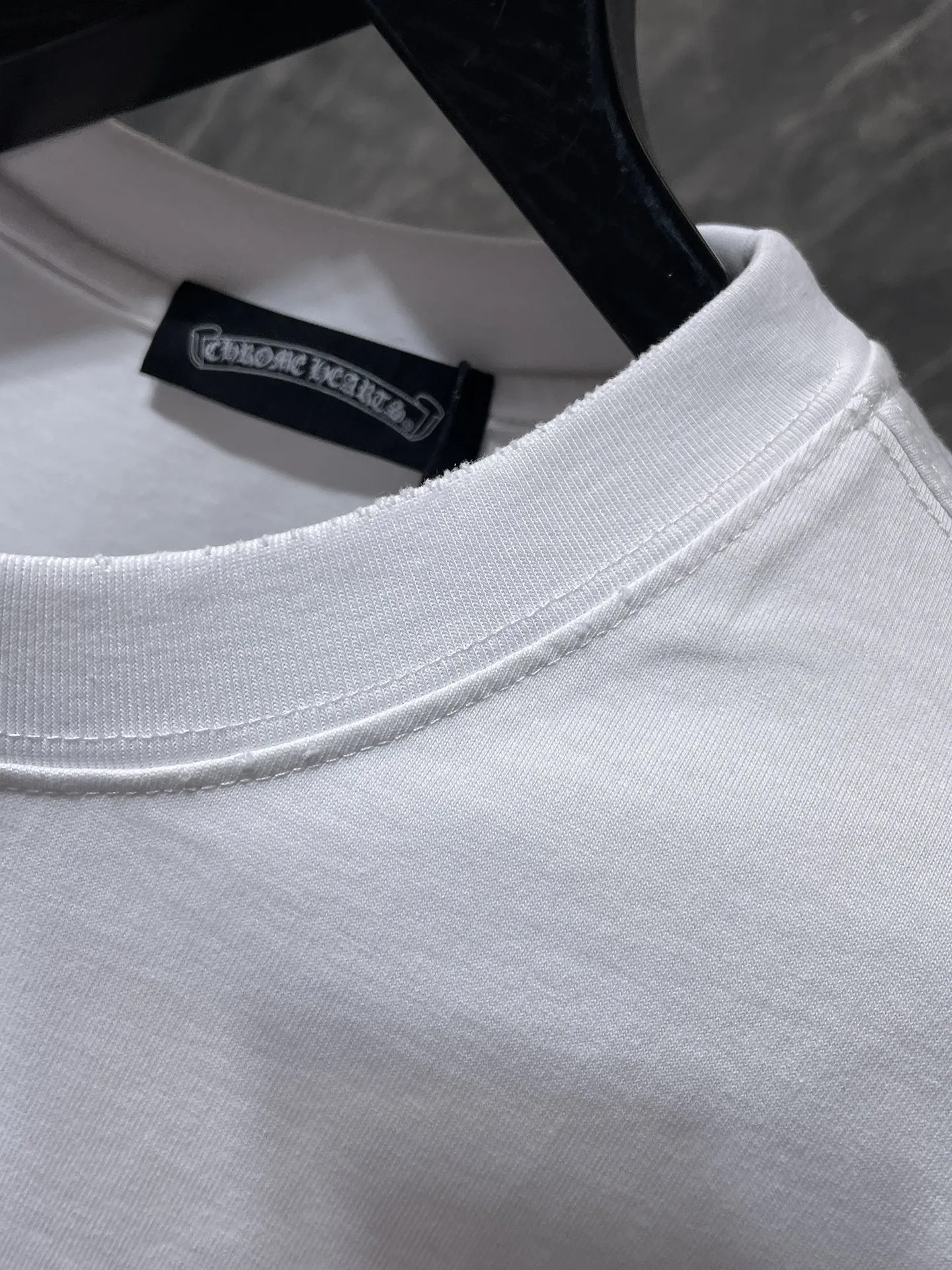 P160 New Chrome Hearts 25ss washed version for summer! ! High-weight, environmentally friendly, high-quality top-quality fabric 280g Crow hole hand-painted cross washed short-sleeved counter synchronization 1:1 replica version Recommended colors: white, black